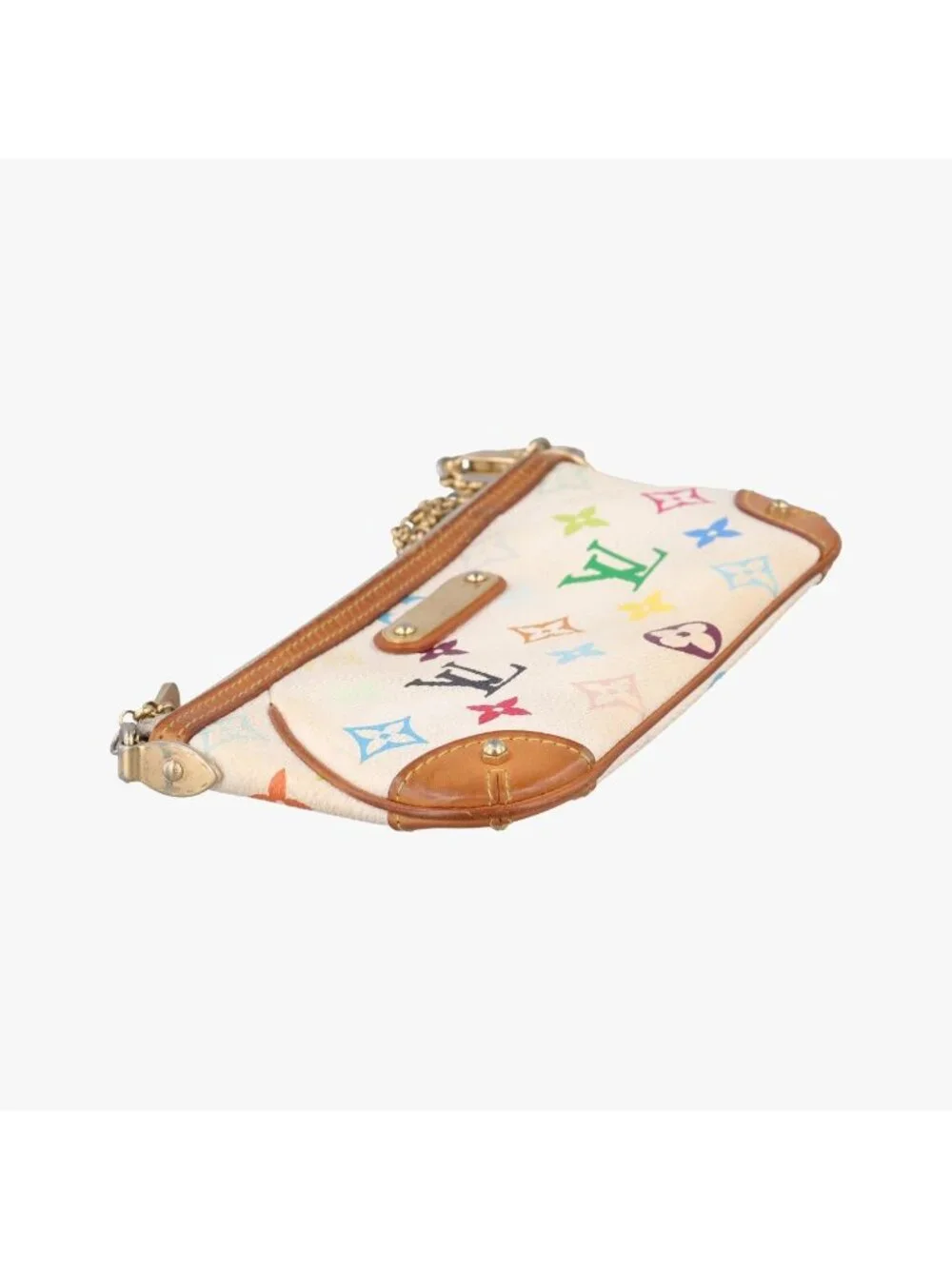 Louis Vuitton Pochette Mirror MM Blanc Monogram Multicolor Handbag